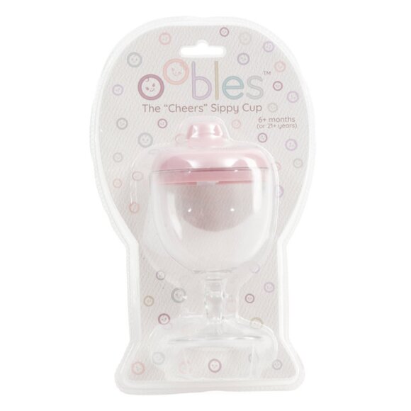 DANBAR GLOBAL Pink Wine Glass Sippy Cup - Picture 1 of 1
